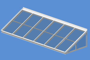 Single slope structural skylight