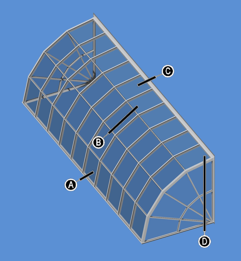 Segmented Quarter-Round Barrel Vault diagram