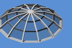 rendering drawing of dome shaped skylight from Skyline Sky-Lites
