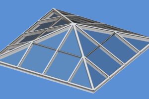 computer rendering of pyramid design skylight from Skyline Sky-Lites