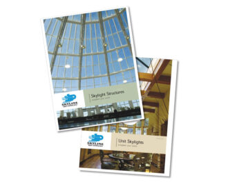 images of two brochures from Skyline Sky-Lites